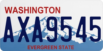 WA license plate AXA9545
