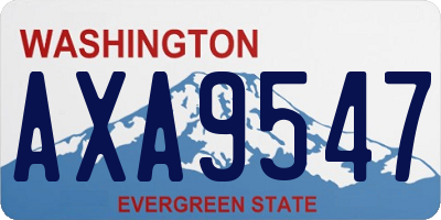 WA license plate AXA9547