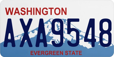WA license plate AXA9548