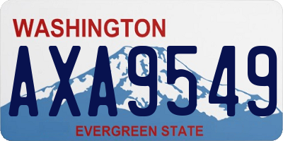 WA license plate AXA9549