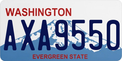 WA license plate AXA9550