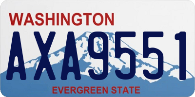 WA license plate AXA9551