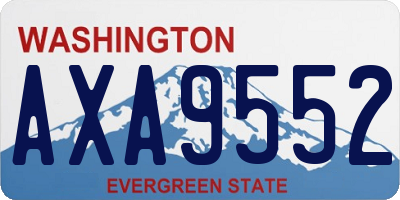 WA license plate AXA9552