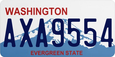 WA license plate AXA9554