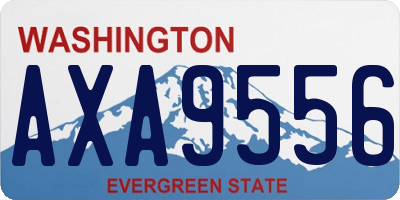 WA license plate AXA9556