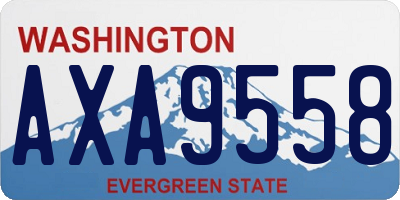 WA license plate AXA9558