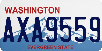 WA license plate AXA9559