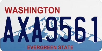 WA license plate AXA9561