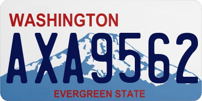 WA license plate AXA9562