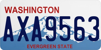 WA license plate AXA9563