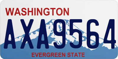 WA license plate AXA9564