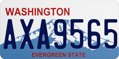 WA license plate AXA9565