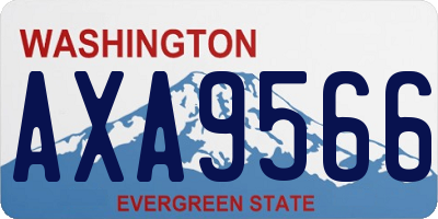 WA license plate AXA9566