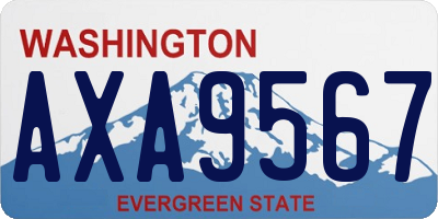 WA license plate AXA9567