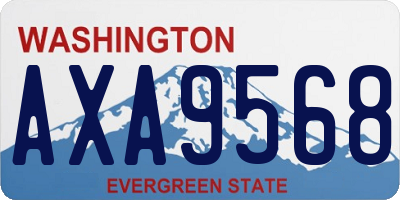 WA license plate AXA9568