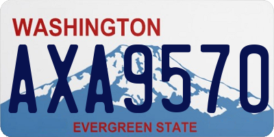 WA license plate AXA9570