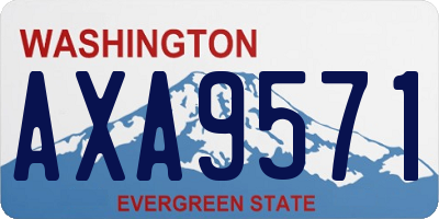 WA license plate AXA9571