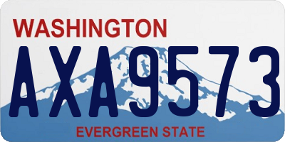 WA license plate AXA9573