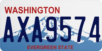 WA license plate AXA9574