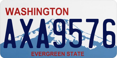 WA license plate AXA9576