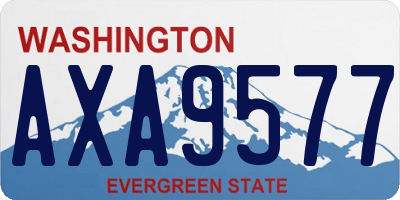 WA license plate AXA9577