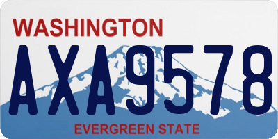 WA license plate AXA9578