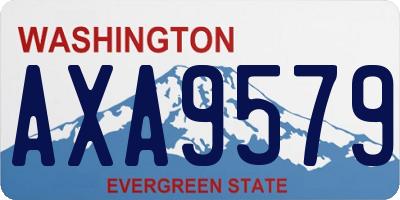 WA license plate AXA9579
