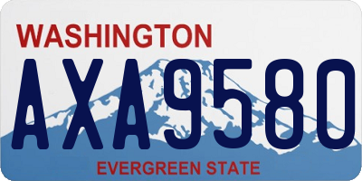 WA license plate AXA9580