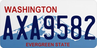 WA license plate AXA9582
