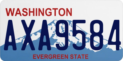 WA license plate AXA9584
