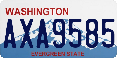 WA license plate AXA9585