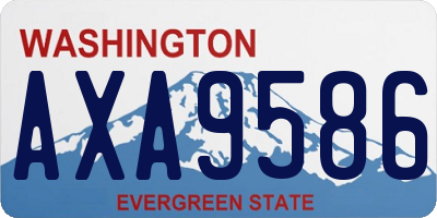 WA license plate AXA9586