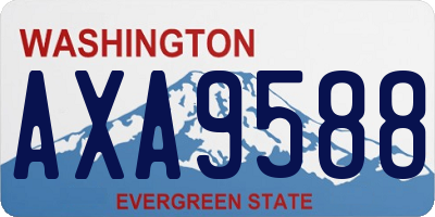 WA license plate AXA9588