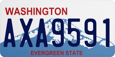 WA license plate AXA9591