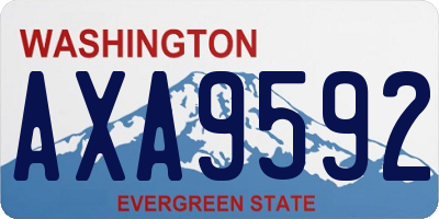 WA license plate AXA9592