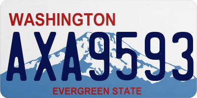 WA license plate AXA9593
