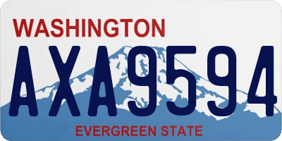 WA license plate AXA9594