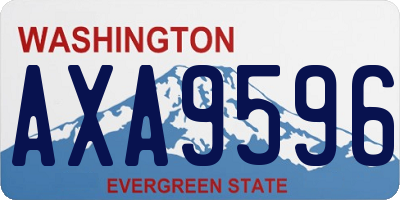 WA license plate AXA9596