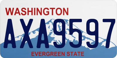 WA license plate AXA9597