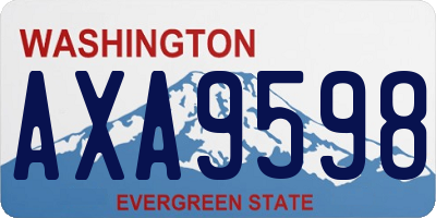 WA license plate AXA9598