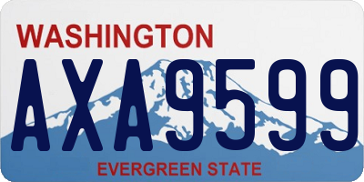 WA license plate AXA9599