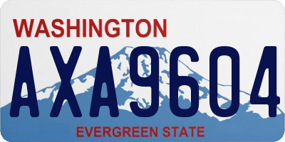 WA license plate AXA9604