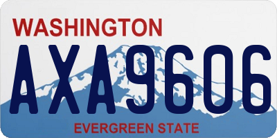 WA license plate AXA9606