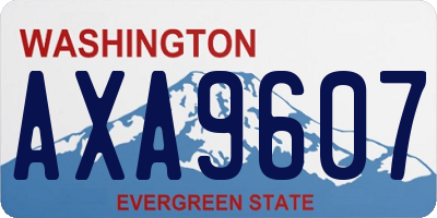 WA license plate AXA9607