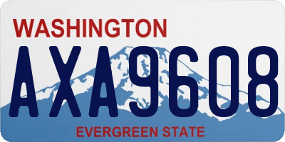 WA license plate AXA9608