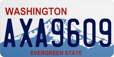 WA license plate AXA9609