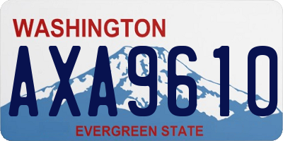 WA license plate AXA9610