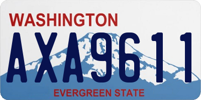 WA license plate AXA9611