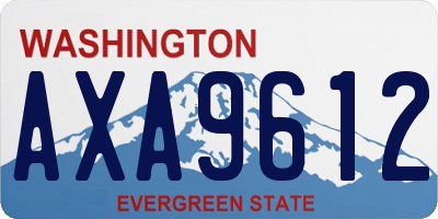 WA license plate AXA9612