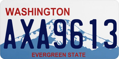 WA license plate AXA9613